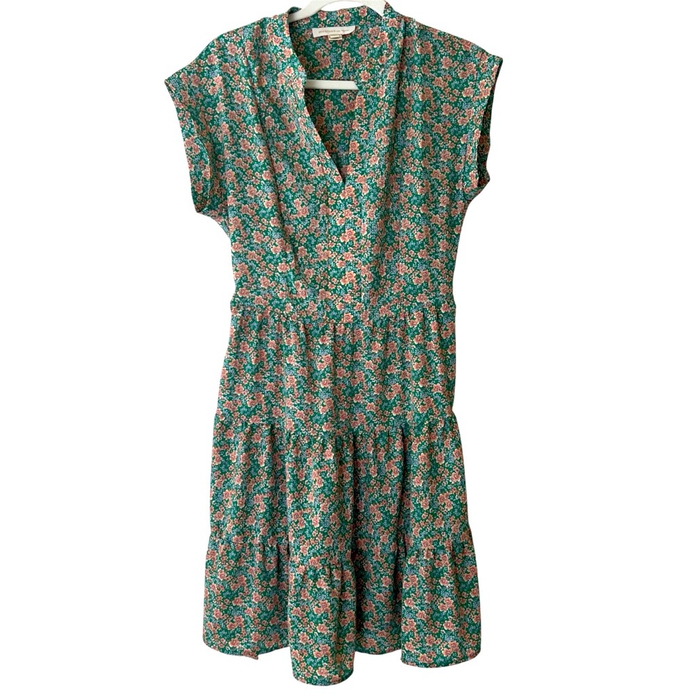 Monteau Los Angeles Green Floral Midi Dress ( moving sale)